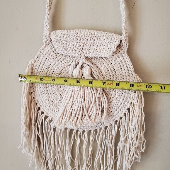 Boho Crochet Fringe Purse  - Picture 3 of 5
